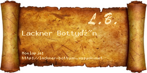 Lackner Bottyán névjegykártya